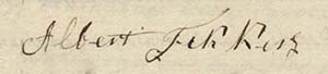 Handtekening Albertus Jans Fikkers