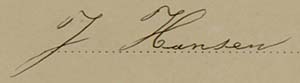Handtekening Jan Hansen 1864-1941