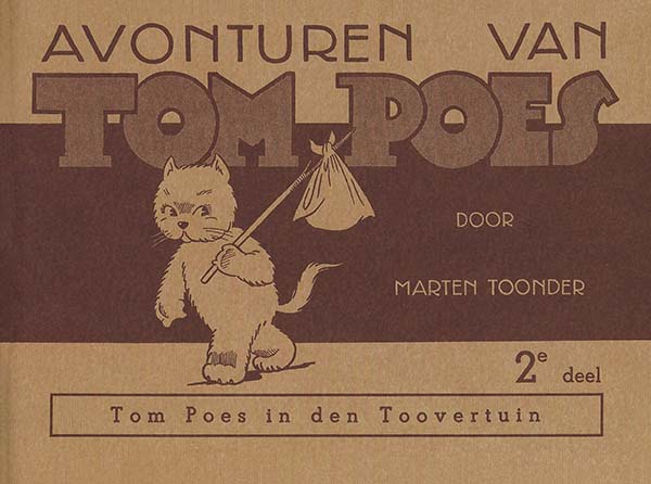 Omslag van 'Tom Poes in den toovertuin', door Marten Toonder.
