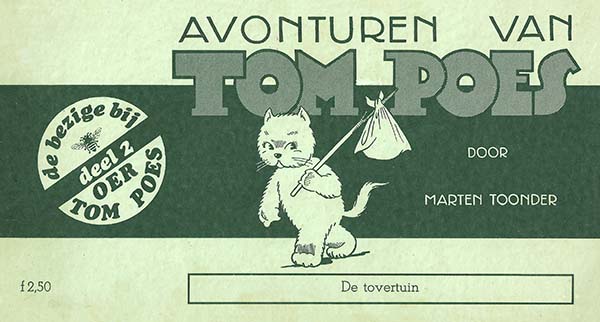Omslag van 'Tom Poes en de tovertuin', door Marten Toonder.