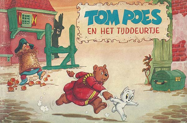 Omslag van 'Tom Poes en het tijddeurtje', door Marten Toonder.