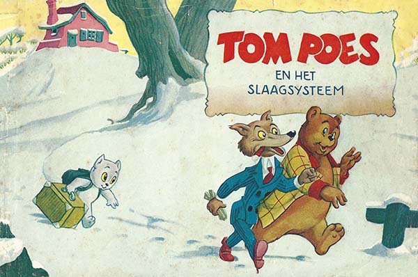 Omslag van 'Tom Poes en het slaagsysteem', door Marten Toonder.