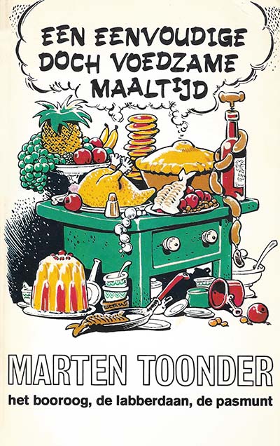 Omslag van 'Een eenvoudige doch voedzame maaltijd', door Marten Toonder.