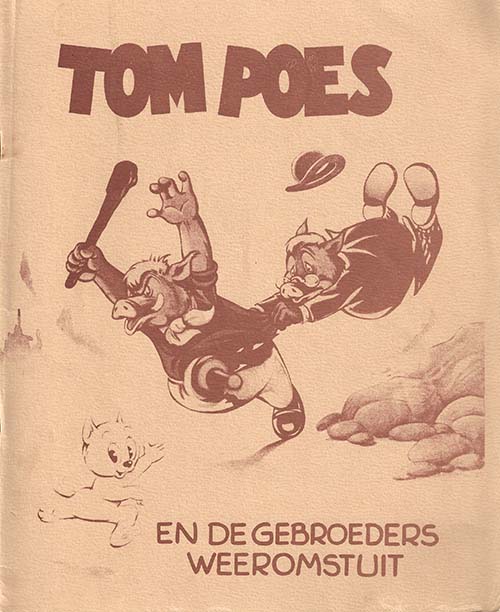 Omslag van 'Tom Poes en de gebroeders Weeromstuit', door Marten Toonder.