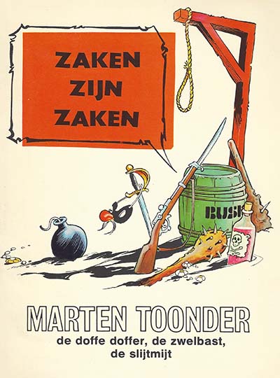Omslag van 'Zaken zijn zaken', door Marten Toonder.