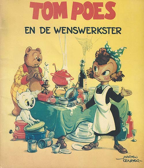Omslag van Tom Poes en de wenswerkster', door Marten Toonder.