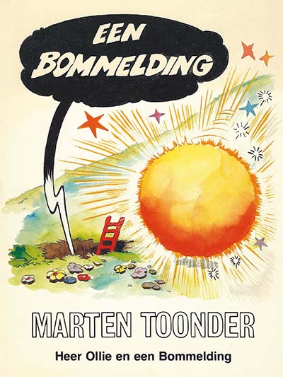 Omslag van 'Een Bommelding', door Marten Toonder.
