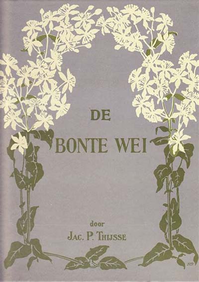 Omslag van het Verkade-album 'De bonte wei', door Jac.P. Thijsse.