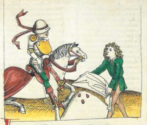 Parzival begroet Gawain