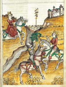Gawain, Orgeluse en Gramoflanz.