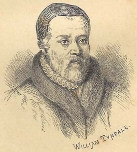Portret van William Tyndale.