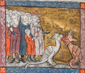 Vortigern met de rode en witte draak.