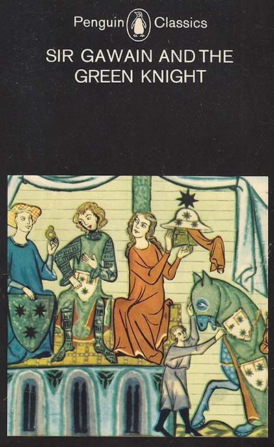 Omslag van 'Gawain and the green knight', door Brian Stone.