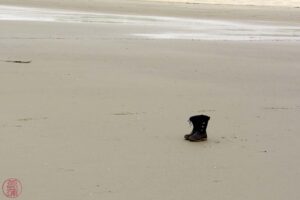 Laarzen op het strand