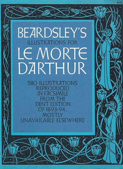 Omslag van Beardsley's 'Illustrations for Le Morte d'Arthur'.